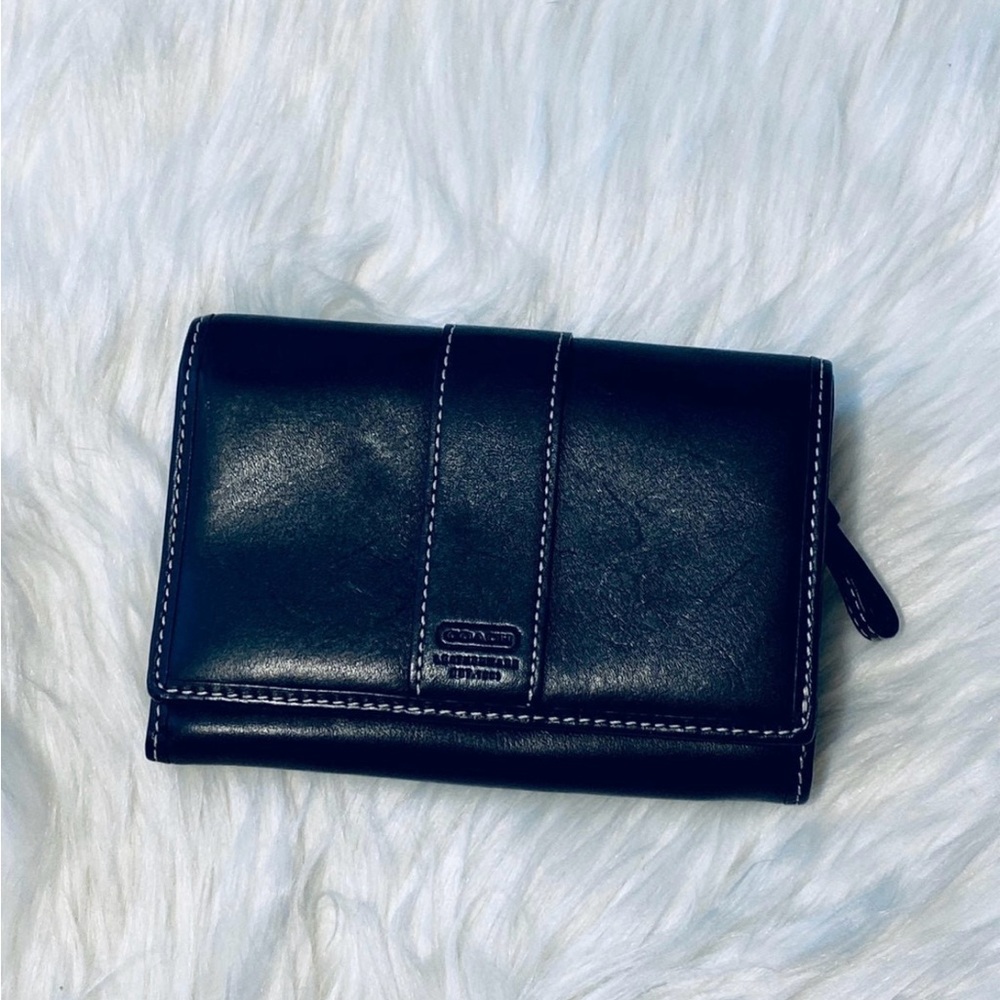 Coach Midnight Black Leather Wallet